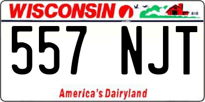 WI license plate 557NJT