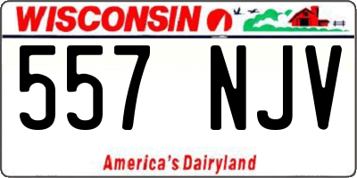 WI license plate 557NJV