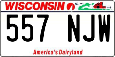 WI license plate 557NJW