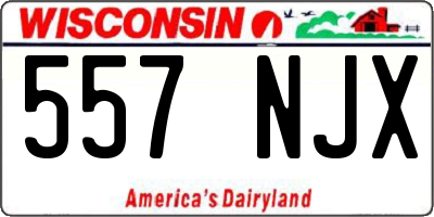 WI license plate 557NJX