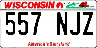 WI license plate 557NJZ