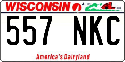 WI license plate 557NKC