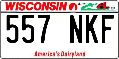 WI license plate 557NKF