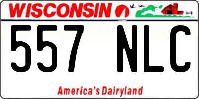 WI license plate 557NLC
