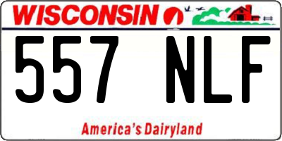 WI license plate 557NLF