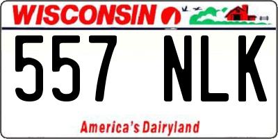 WI license plate 557NLK