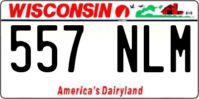 WI license plate 557NLM