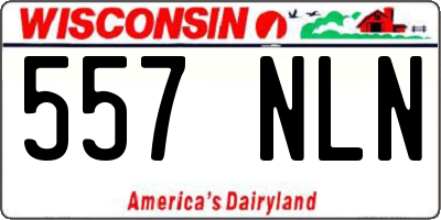 WI license plate 557NLN