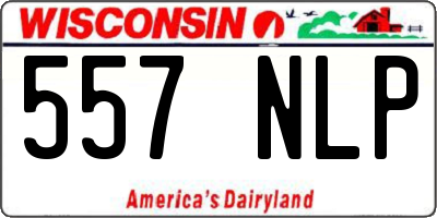 WI license plate 557NLP