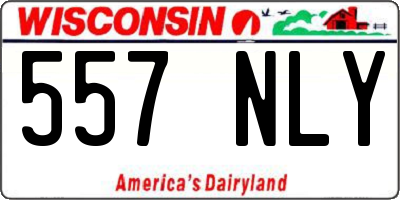 WI license plate 557NLY