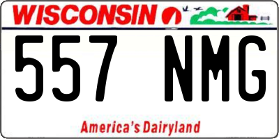 WI license plate 557NMG