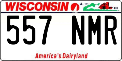 WI license plate 557NMR