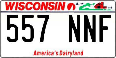 WI license plate 557NNF