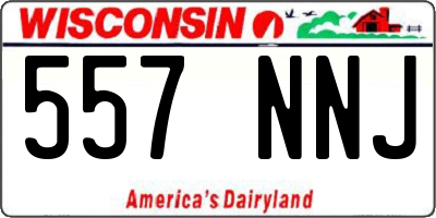WI license plate 557NNJ