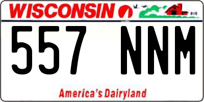 WI license plate 557NNM