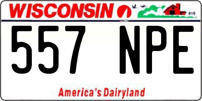 WI license plate 557NPE