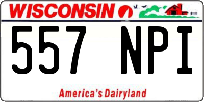 WI license plate 557NPI