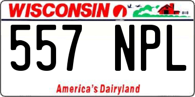 WI license plate 557NPL