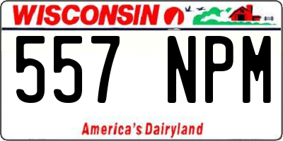 WI license plate 557NPM