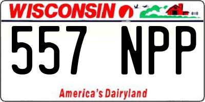 WI license plate 557NPP