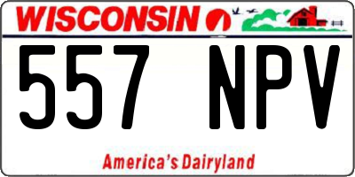 WI license plate 557NPV