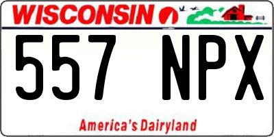 WI license plate 557NPX