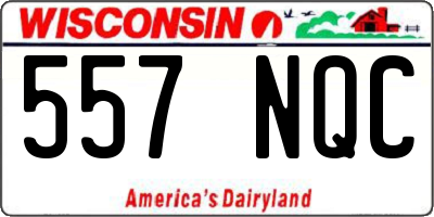 WI license plate 557NQC