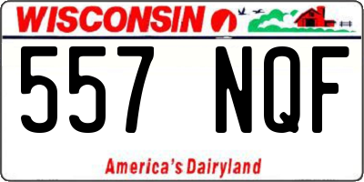 WI license plate 557NQF