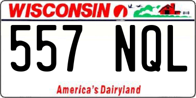 WI license plate 557NQL