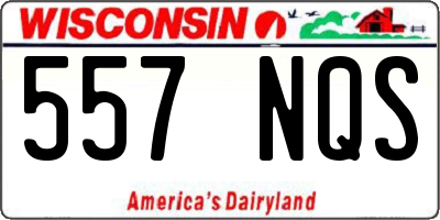 WI license plate 557NQS