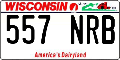 WI license plate 557NRB