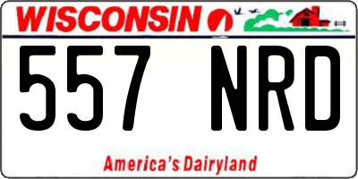 WI license plate 557NRD