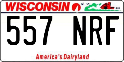WI license plate 557NRF