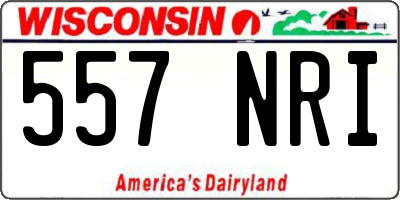 WI license plate 557NRI