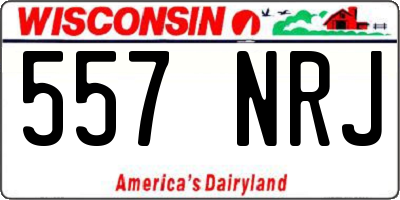 WI license plate 557NRJ