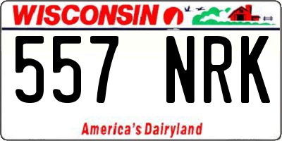 WI license plate 557NRK