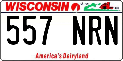 WI license plate 557NRN