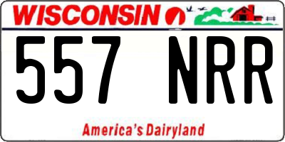 WI license plate 557NRR