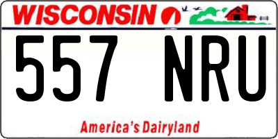 WI license plate 557NRU