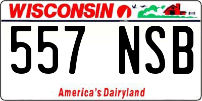 WI license plate 557NSB
