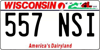 WI license plate 557NSI