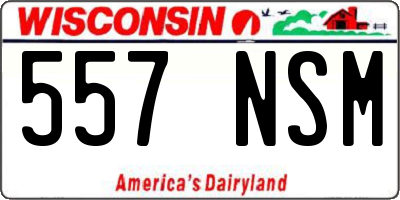 WI license plate 557NSM