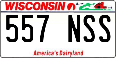 WI license plate 557NSS