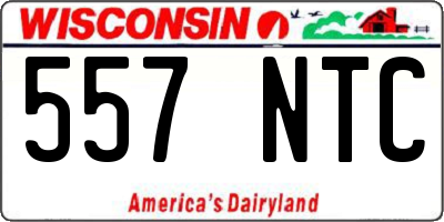 WI license plate 557NTC