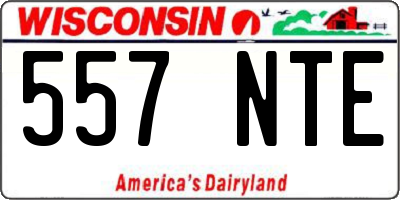 WI license plate 557NTE