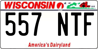 WI license plate 557NTF