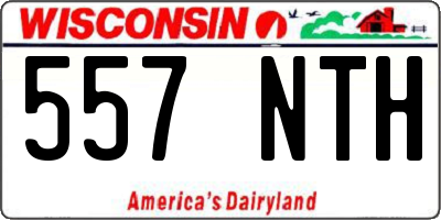 WI license plate 557NTH