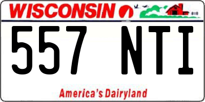 WI license plate 557NTI