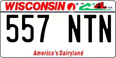 WI license plate 557NTN