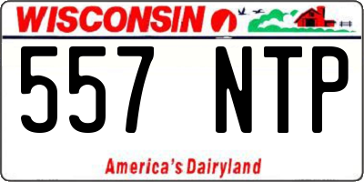 WI license plate 557NTP